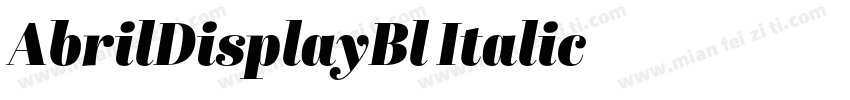 AbrilDisplayBl Italic字体转换
